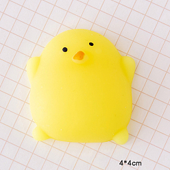 Chick TPR Stress Toy, Funny Fidget Sensory Toy, for Stress Anxiety Relief, Animal, Chick Pattern, 40x40mm