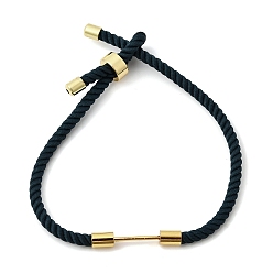 Темно-серый 3мм круглые нейлоновые миланские шнуры для изготовления ожерелий, с латунной фурнитурой , золотые, долговечный, стойки покрытие, темно-серый, 8.03 дюйм (20.4 см)