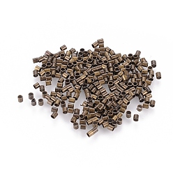 Античная Бронза 1700 шт 1.5 мм медные трубы обжимной конечных бусы, без кадмия, без никеля и без свинца, античная бронза , отверстие : 1 мм, 1700 шт / 10 г