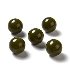 TaiWan Jade Natural TaiWan Jade Beads, No Hole/Undrilled, Round, 25~25.5mm