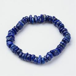 Lapis Lazuli Natural Lapis Lazuli Beaded Stretch Bracelets, 2-1/8 inch(54mm)