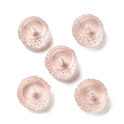 PeachPuff Transparent Resin Beads, Textured Rondelle, PeachPuff, 12x7mm, Hole: 2.5mm