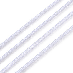 WhiteSmoke Round Polyester Elastic Cord, Adjustable Elastic Cord, with Spool, WhiteSmoke, 1mm, about 49.21 Yards(45m)/Roll
