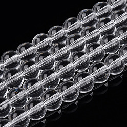 Clear Transparent Glass Beads Strands, Round, Clear, 6~6.5mm, Hole: 1.4mm, about 67~70pcs/strand, 14.76 inch~15.16 inch(37.5~38.5cm)