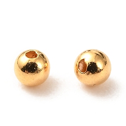 Real 18K Gold Plated Brass Spacer Beads, Long-Lasting Plated, Round, Real 18K Gold Plated, 2mm, Hole: 0.5mm