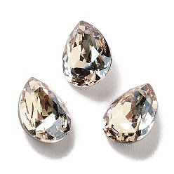 Золотая Тень K 9 кабошоны из стеклянного страза, задние и задние, слеза, золотые тени, 10x7x4.5 мм