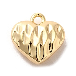Golden Brass Pendants, Heart, Golden, 10x10x4mm, Hole: 1.2mm