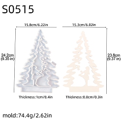 Christmas Tree DIY Food Grade Silicone Display Molds, Resin Casting Molds, Clay Craft Mold Tools, Christmas Tree, 242x158x10mm