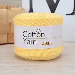 Gold Cotton Yarn, for DIY Crochet Crafts, Gold, 2.5~3mm