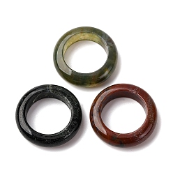 (RRHB277) Кристалл на подкладке из медово-бежевого цвета Натуральное индийское агатовое простое кольцо для женщин, размер США 6 1/2 (16.9 мм)