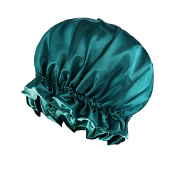 Vert Bonnet de sommeil doublé de satin double couche pour chimiothérapie - chapeau rond extra large