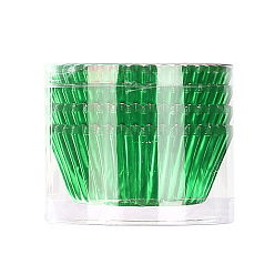 Green Cupcake Aluminum Foil Baking Cups, Greaseproof Muffin Liners Holders Baking Wrappers, Green, 65x30mm, about 100pcs/bag