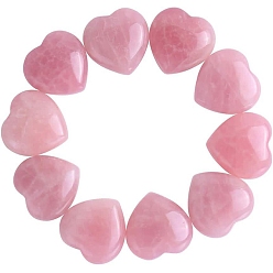 Rose Quartz Natural Rose Quartz Healing Stones, Heart Love Stones, Pocket Palm Stones for Reiki Ealancing, 20x20mm, 10pcs/set