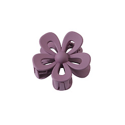 7CM Hollow-out - Purple Модные заколки для волос в виде когтей акулы с АБС-материалом и набором цветочного дизайна