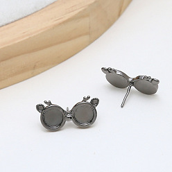 Gunmetal Brass Head Pins, for Ghost Witch Baroque Pearl Making, Glasses, Gunmetal, Tray: 6mm, 10x20mm