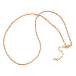 Легкий Лосось 2мм нейлоновый плетеный шнур для изготовления ожерелий, с латунными выводами и 202 застежками из лобстера из нержавеющей стали, золотые, долговечный, стойки покрытие, светлый померанцевый, 17.72 дюйм (45 см)