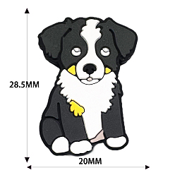 Коричневый Экологичные силиконовые фокусные бусины в форме собаки, пищевые, экологически чистые, кофе, 28.5x20 мм
