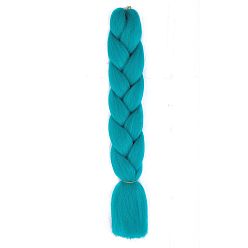 Dark Turquoise Long Single Color Jumbo Braid Hair Extensions for African Style - High Temperature Synthetic Fiber