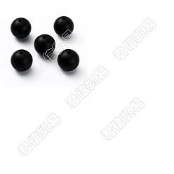 Black Silicone Beads, Round, Black, 15mm, Hole: 2mm