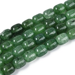 Зеленый Выпечки нарисованные потрескивание стеклянные бусины пряди, баррель, зелёные, 9.5~10x8~8.5 мм, отверстие : 0.8~1.4 мм, около 79~83 шт / нитка, 29.92~31.5'' (76~80 см)