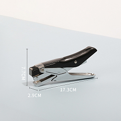 Black Plastic Office Stapler, Spring Powered Desktop Stapler, Black, 173x29x77mm