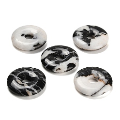 Джаспер Зебра Естественно зебры яшмы подвески, подвески в виде пончиков/пи-дисков, 30x6.5 мм, отверстие : 7.5 мм