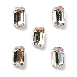 Золотая Тень K 9 кабошоны из стеклянного страза, задние и задние, прямоугольные, золотые тени, 6x4x3 мм