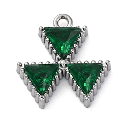 Темно-Зеленый 304 кубический стальные подвески из нержавеющей диоксида циркония, темно-зеленый, 12.5x12.5x3 мм, отверстие : 1.2 мм