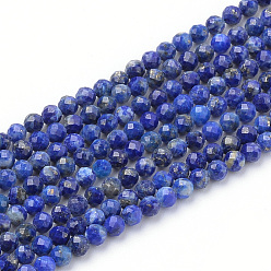 Lapis Lazuli Natural Lapis Lazuli Beads Strands, Faceted, Round, 2.5mm, Hole: 0.5mm, about 163pcs/strand, 15.16 inch