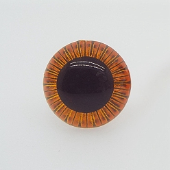 Orange Handwerk Kunststoff Puppe Augen, Gefüllte Spielzeugaugen, Sicherheitsaugen, Halbrund, orange, 15 mm