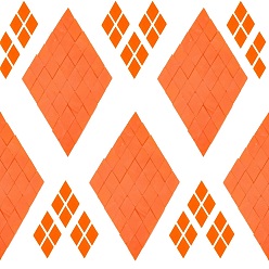 Orange Gorgecraft Glass Cabochons, Mosaic Tiles, for Home Decoration or DIY Crafts, Rhombus, Orange, 19x12x3mm, about 200pcs/bag