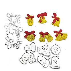 Christmas Bell Carbon Steel Cutting Dies Stencils, for DIY Scrapbooking, Photo Album, Decorative Embossing, Paper Card, Matte Platinum Color, Christmas Bell Pattern, 91x95x0.8mm