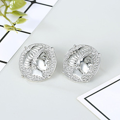 Man with a hooded head Abstract leaf alloy earrings with Virgin Mary ear studs - Unique, Stylish, Religious.