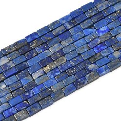 Lapis Lazuli Natural Lapis Lazuli Beads Strands, Cuboid, 4~5x2.5x2~2.5mm, Hole: 0.7mm, about 82pcs/strand, 14.96 inch(38cm)