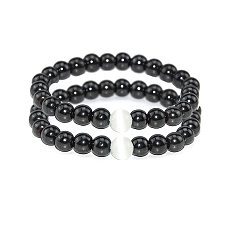 Set 4 Colorful Cat Eye Stone Obsidian Bead Bracelet for Couples and Yoga Energy Stones