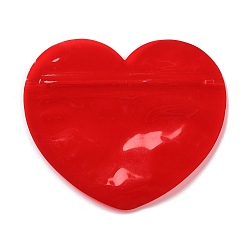 Red Heart Plastic Yin-Yang Zip Lock Bags, Resealable Packaging Bags, Self Seal Bag, Red, 8.7x10x0.02cm