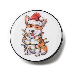 WhiteSmoke Christmas Theme Alloy Brooch, Dog Pin, WhiteSmoke, 30x2mm