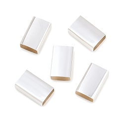 Посеребрённый Бисера латунной трубки, без кадмия и без свинца, прямоугольные, 925 серебро покрытием, 13x8x4.5 мм, отверстие : 7.5x4 мм