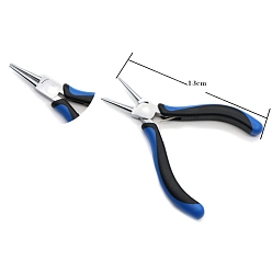Blue High-Carbon Steel Jewelry Pliers, Round Nose Plier, Blue, 130mm