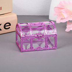 Фиолетовый Пластиковые коробки для конфет, сундуки с сокровищами, фиолетовые, 7.4x5.2x5 см