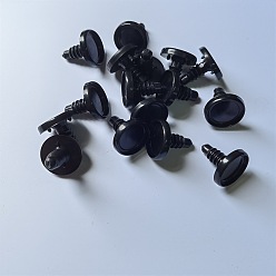 Черный Пластиковая безопасная оправа для кабошона для глаз, для поделок куклы игрушки кукольные плюшевые животные изготовление, чёрные, 16 мм