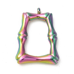 Rainbow Color Ионное покрытие (ip) 304 подвески из нержавеющей стали, трапециевидный шарм, Радуга цветов, 24x17.5x4 мм, отверстие : 1.8 мм