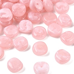 Pink Двухцветные акриловые бусины, Стиль имитация драгоценных камней, nuggest, розовые, 12.5x12.5x6 мм, отверстие : 1.6 мм, Около 700 шт / 500 г
