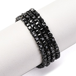 Черный Бусины из кубического циркония, граненые квадратные, чёрные, 2x2x2 мм, отверстие : 0.6 мм, около 159~160 шт / нитка, 14.57''~14.76'' (37~37.5 см)