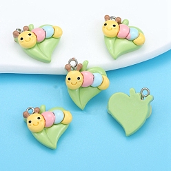 Сердце Подвески из смолы, с платиновым шлейфом, сердце, 20x21 мм, отверстие : 2 мм