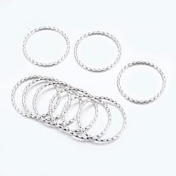Antique Silver Tibetan Style Linking Rings, Circle Frames, Lead Free and Cadmium Free, Antique Silver, 38.5x38.5x2mm