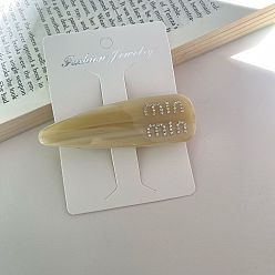 Бежевый Шикарная женская заколка для волос со стразами — простая и милая универсальная заколка со сверкающим алфавитным дизайном