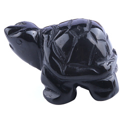 1.5" obsidian Crystal carving piece natural jade longevity turtle decoration powder crystal agate small turtle jade ornament