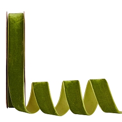 Цвет Оливы Бархатная лента, одна сторона, для подарочной упаковки, оформление партии, оливковый, 1 дюйм (25 мм), около 18.59~19.69 ярдов (17~18 м) / рулон