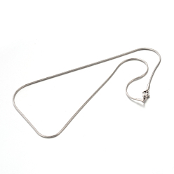 Stainless Steel Color 1.5mm 316 Surgical Stainless Steel Snake Chain Necklaces, with Lobster Claw Clasps, Stainless Steel Color, 18 inch(45.7cm)
